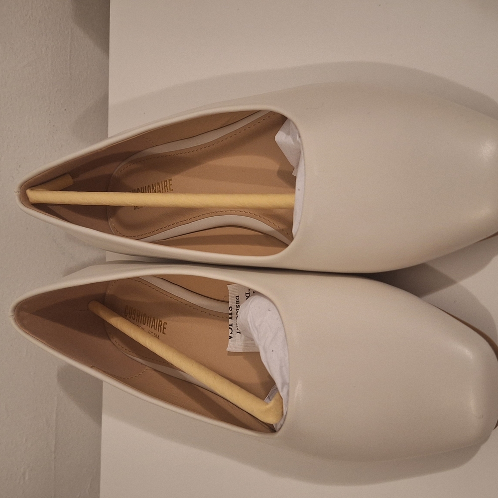 Cream Pointed Toe Flats Minimalist Design